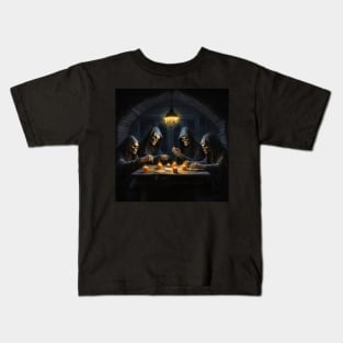 A group of grim reapers playing poker Kids T-Shirt